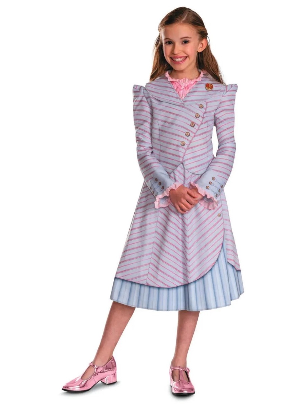 Wicked Glinda Shiz University school Child Costume Pink White movie S 4-6X NEW